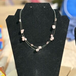 Elegant Rose Quartz Beaded Necklace